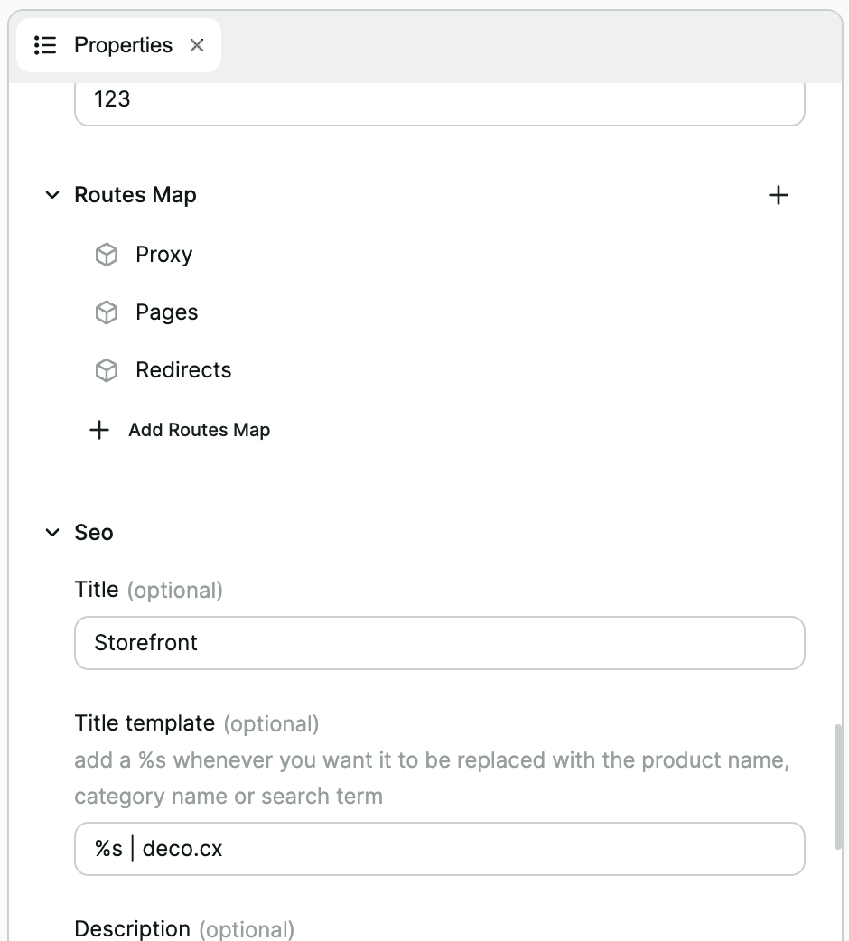 Configure site app