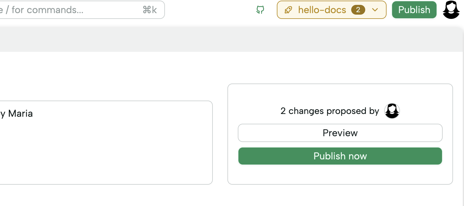 Publish changes