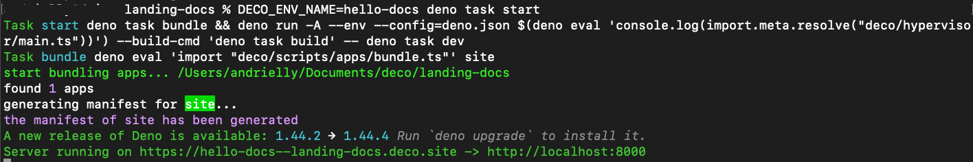 Execute command on terminal